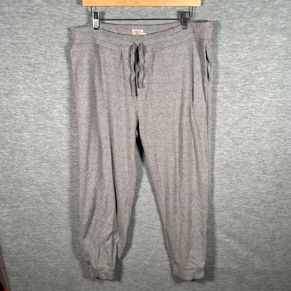 Faherty Legend Sweatpants Men XL Gray Joggers Cotton Blend Twill Drawstring Soft